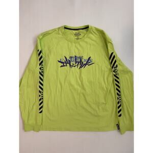 Evangelion EVA Unit-01 Collage Long Sleeve T-shirt Lime Green Crewneck Anime